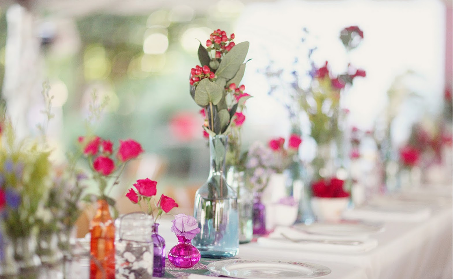 colourful, floral, table, decor, wedding , bride
